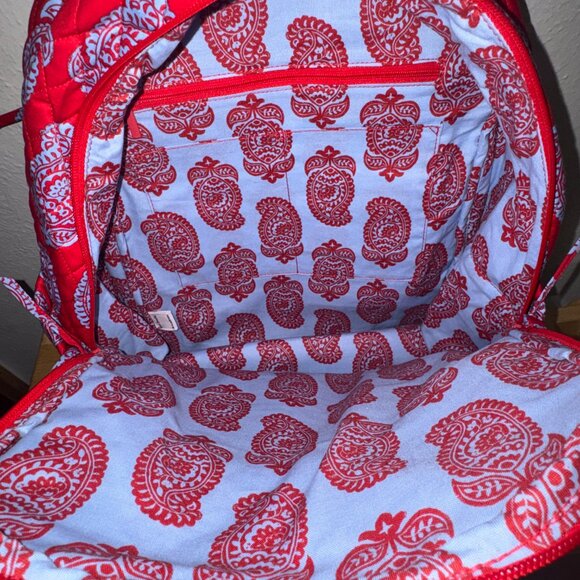 Vera Bradley Bancroft Backpack in Iconic Paisley Goji Berry Red NWT main image 8